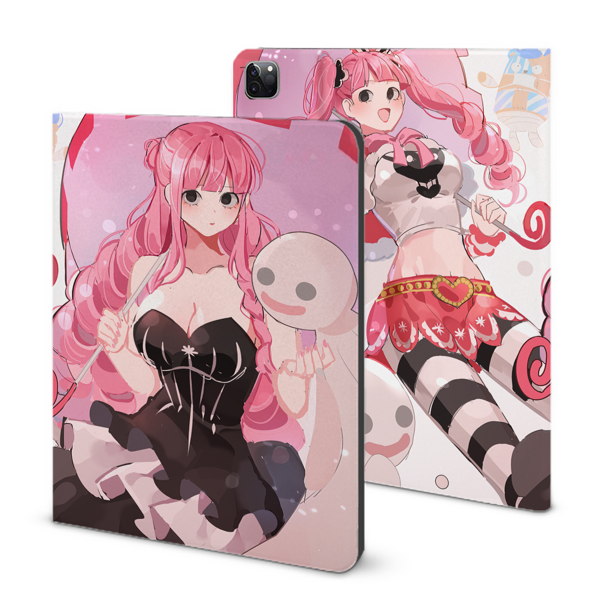ワンピース ONE PIECE IPad ケース ブック型 PUレザー TPU 耐衝撃 軽量 薄型 ペン収納なし 全面保護 IPad 各モデル対応